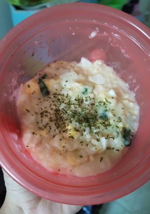 Foto resep MPASI Spoonfeed / BLW 8M+ Bubur Telur, Tempe & Chaisim