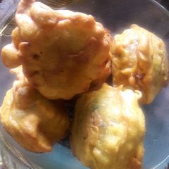 A picture of Leftovers Dosa Sabji Aloo Wada.