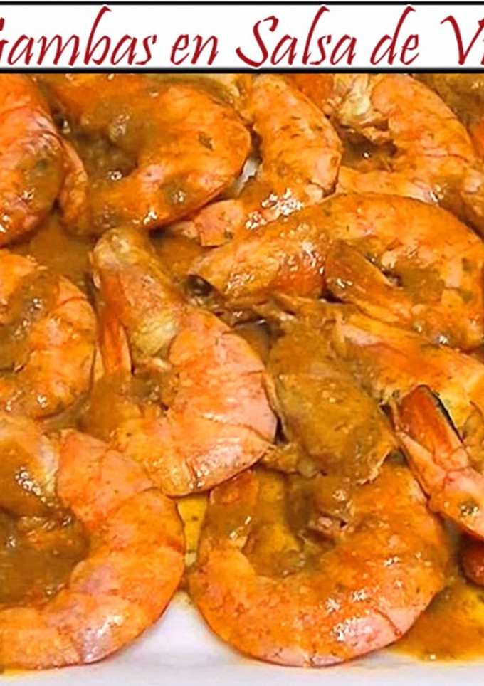 Una foto de Gambas en Salsa de Vino Blanco