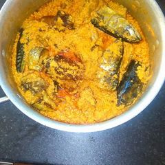 A picture of Egusi with titus fish.
