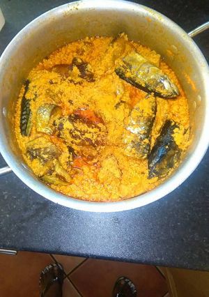 A picture of Egusi with titus fish.