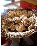 Galletas de avena, banana y pasas