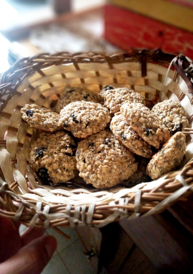 Una foto de Galletas de avena, banana y pasas