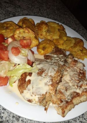 Una foto de Pechugas con crema