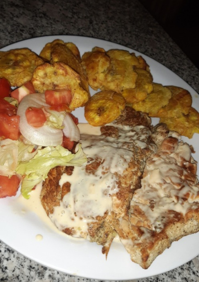 Una foto de Pechugas con crema