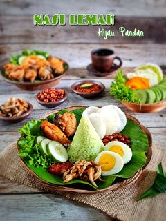Foto resep Nasi Lemak Hijau Pandan