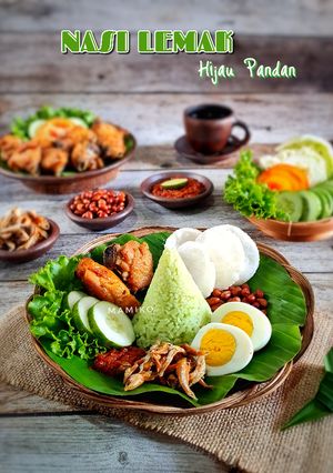 Foto resep Nasi Lemak Hijau Pandan