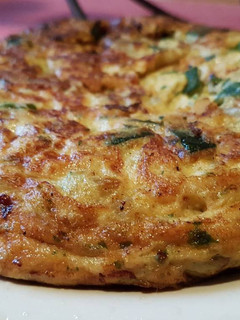 Una foto de Tortilla de Calabacín con Gambas