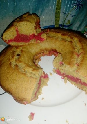 Une photo de Gâteau au yaourt marbré au chocolat noir (à la maïzena)