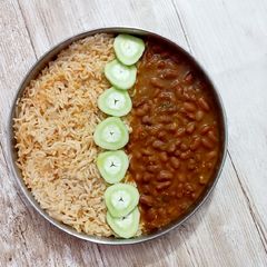 A picture of Rajma chawal.