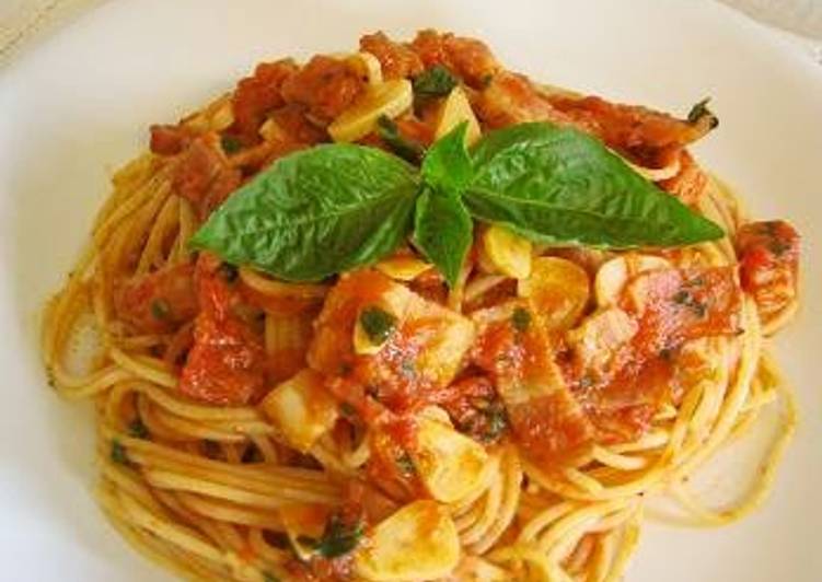 Easiest Way to Basil and Bacon Tomato Pasta Sauce