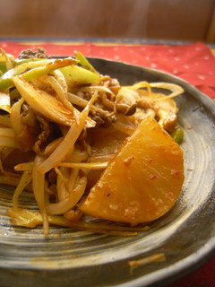 A picture of Stewed Kimchi with Beef and Daikon Radish.