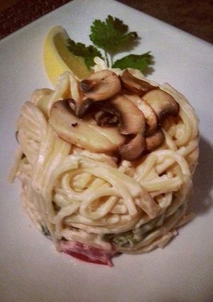 A picture of Simona's Vegeterian Spaghettis.