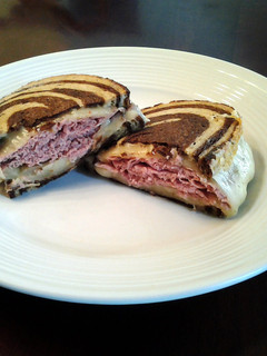 A picture of Grilled Roast Beef and Cheese.