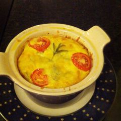 A picture of Crustless quiche.