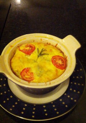 A picture of Crustless quiche.