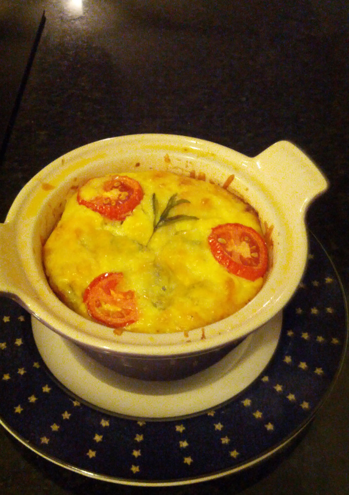 A picture of Crustless quiche.