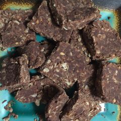 A picture of Chocolate Peanut Butter Oatmeal Bonbons.