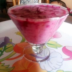 A picture of beetroot smoothi.