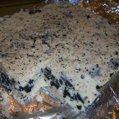 White chocolate cookies & cream fudge A picture of White chocolate cookies & cream fudge.