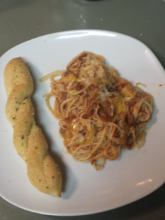 A picture of Quick but tastey spaghetti.