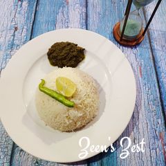 A picture of Bengali Dhone Pata Bata (Roasted Fresh Coriander Paste).