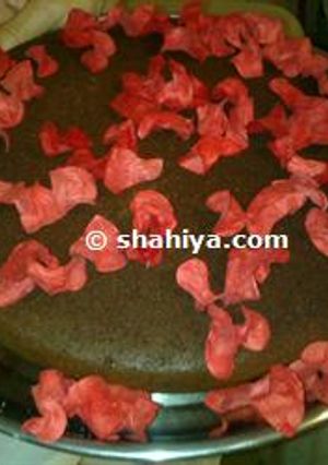 A picture of Eggless Chocolate Cake.