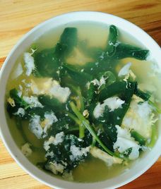 canh mồng tơi nấu trứng