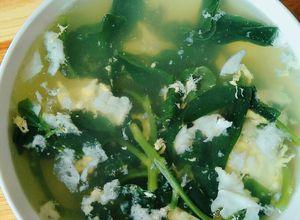 Hình của món Canh mồng tơi trứng.