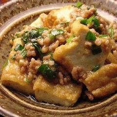 A picture of Japanese-Style Mapo Dofu with Atsuage.