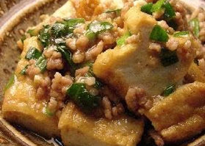 Japanese-Style Mapo Dofu with Atsuage Recipe
