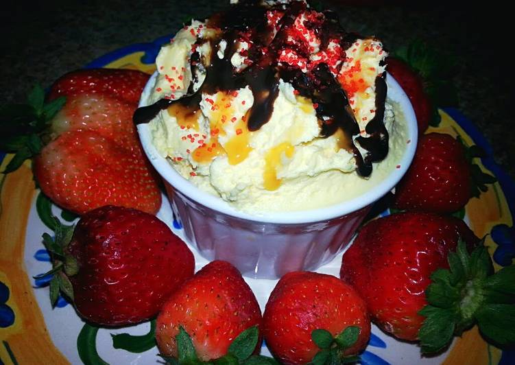 Recipe of Delicious Ray's Strawberrys & Banana Split Cream