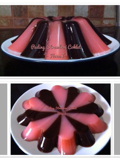 Foto resep Puding Susu Strawberry Coklat