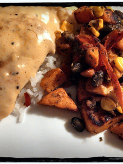 A picture of Chicken with Cajun Sauce.