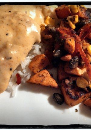 A picture of Chicken with Cajun Sauce.