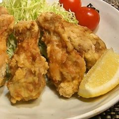 Juicy Karaage Made With Chicken Drumsticks A picture of Juicy Karaage Made With Chicken Drumsticks.