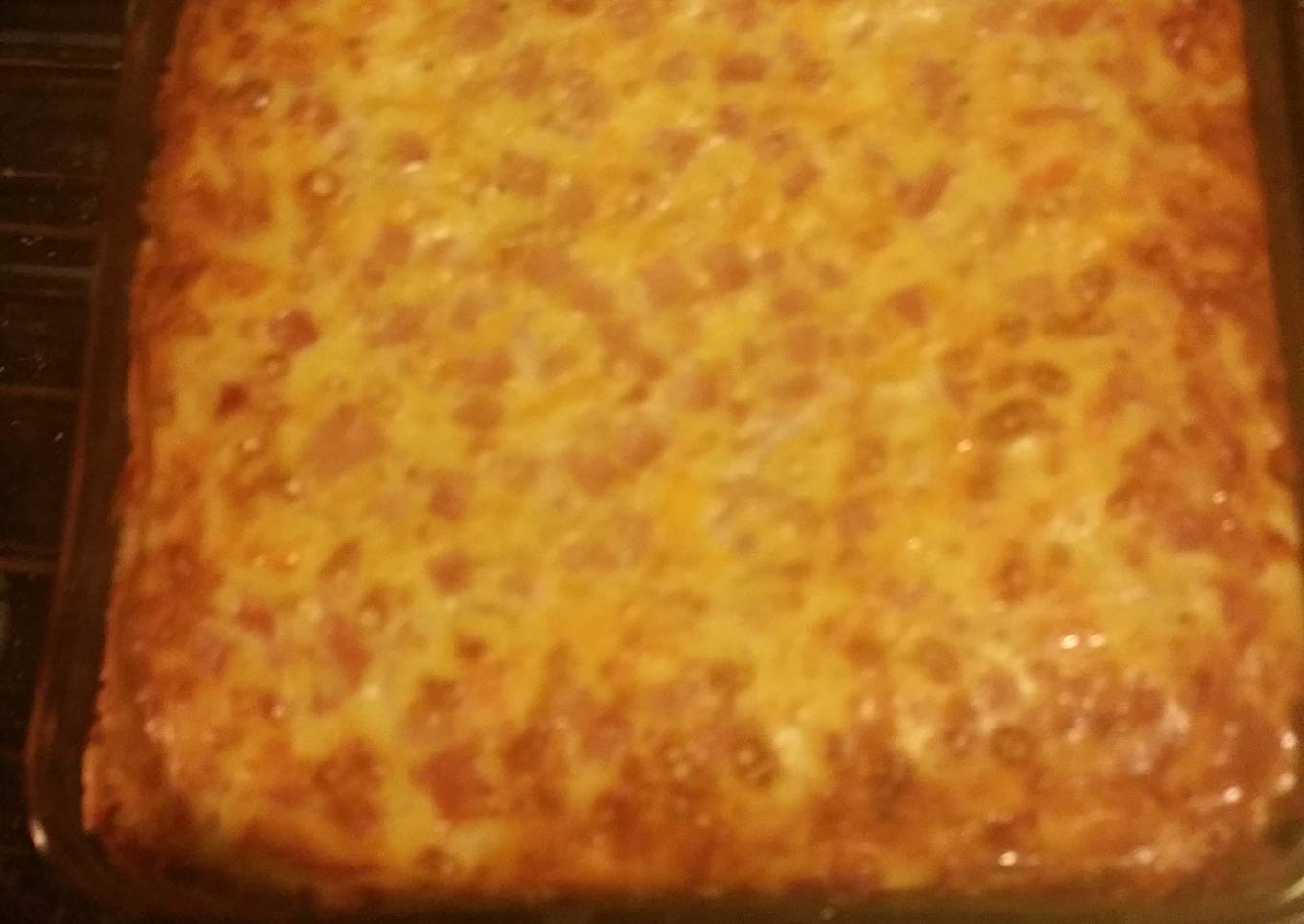 Tomatoes, ham quiche