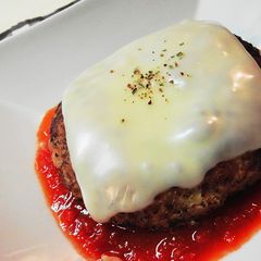 A picture of Healthy Italian-style Hamburger Steak with Tofu.