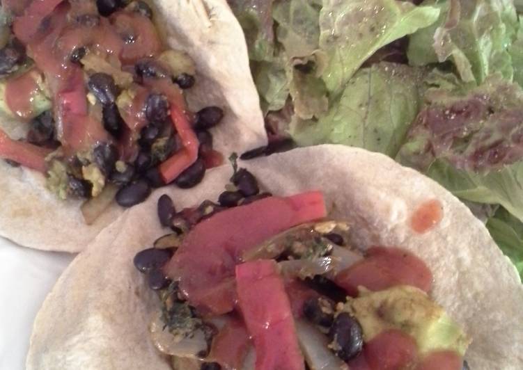 Steps to Make Tasty Bbq Baked Blackbean Tacos