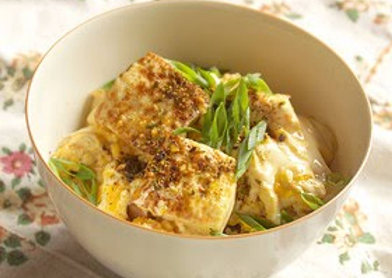 Silken Tofu and Egg Rice Bowl