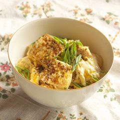 Silken Tofu and Egg Rice Bowl A picture of Silken Tofu and Egg Rice Bowl.