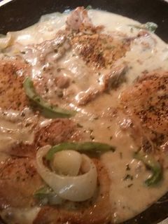 A picture of Smothered Pork Chops.