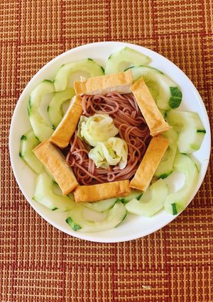 Hình của món Bún gạo lứt đậu khuôn eatclean.