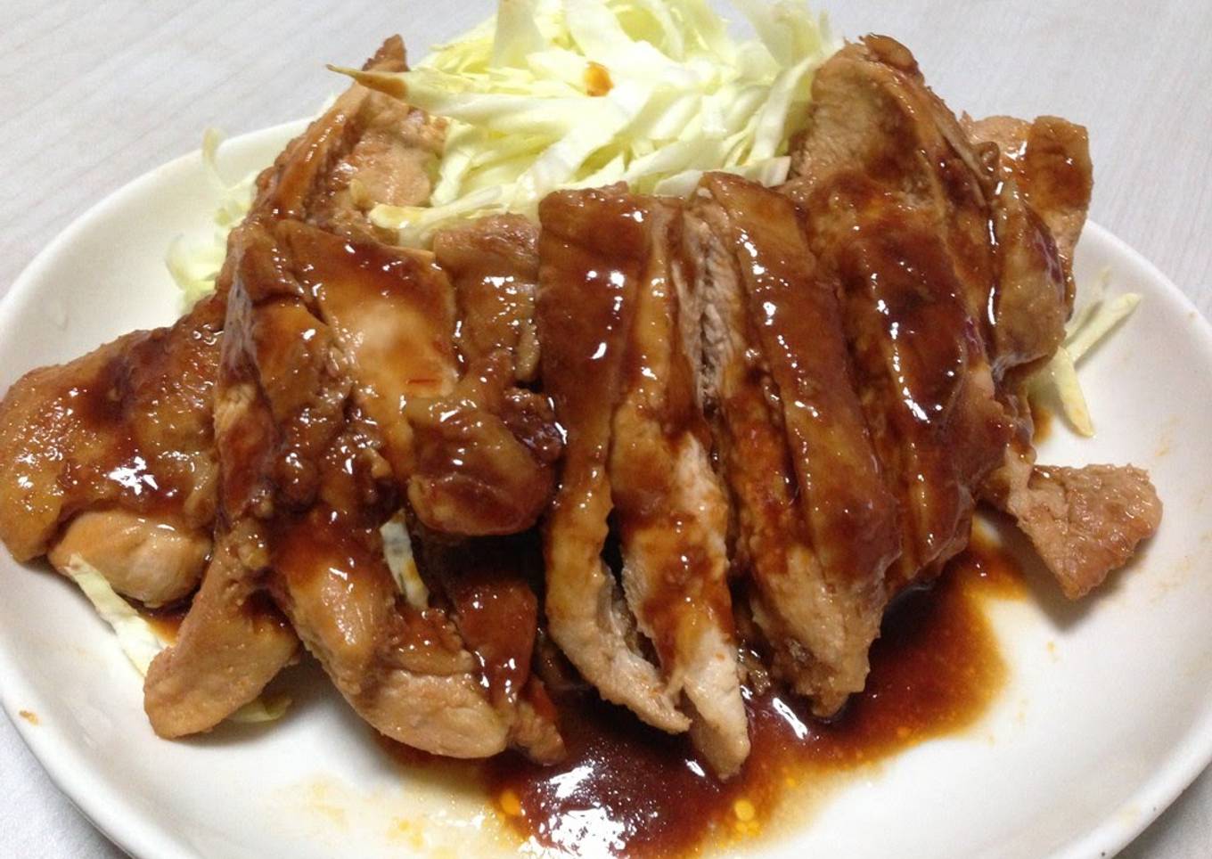 Sweet, Spicy and Moist Chicken Teriyaki with Doubanjiang (Great for Bento Boxes)