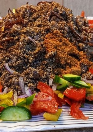 Bado da wake da Mai da yaji da salad ainihin hoton girkin