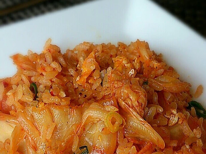 Recipe Easy and Crumbly Kimchi Fried Rice the Delicious You can take Joss in your mouth