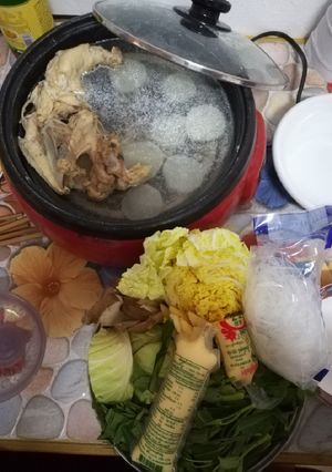 รูปของ สุกี้โครงไก่#จานนี้ดีกินแล้วรวย