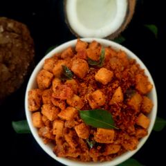 A picture of Elephant yam coconut masala fry.
