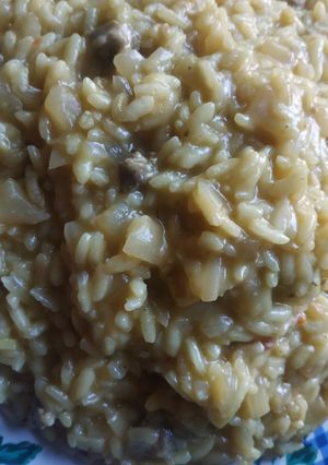 Una foto de Risotto de carne