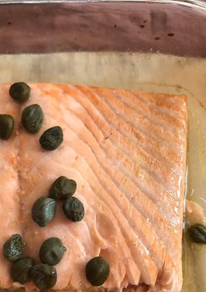 Una foto de Salmón al horno